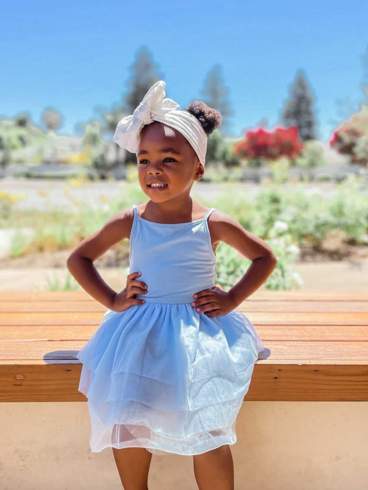 Girls Tank Top Tutu Dress // Light Blue ...